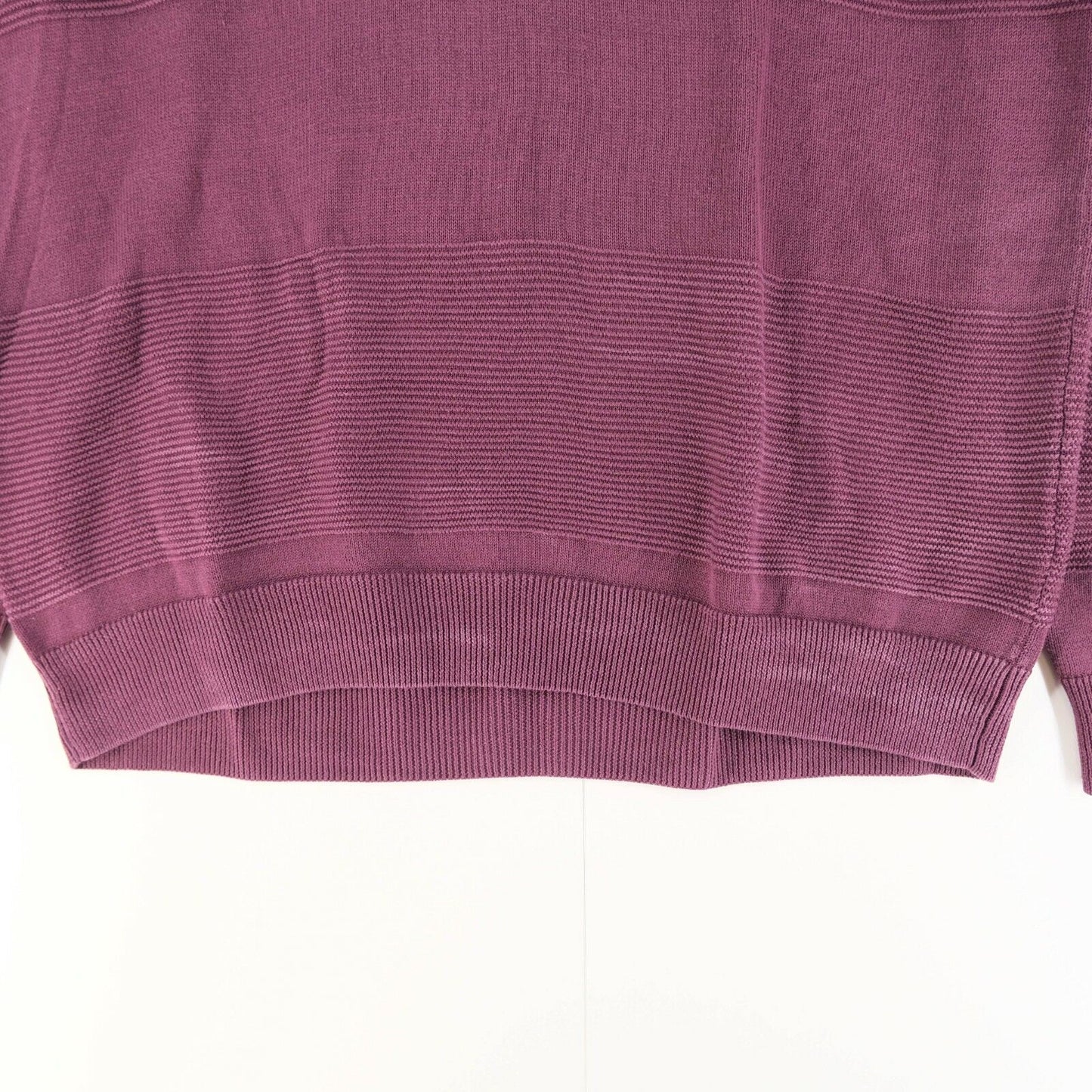 GANT Bordeaux Red Zip Neck 100% Cotton Jumper Sweater Pullover Size L