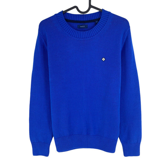 GANT Women Blue Icon G Cotton Crew Neck Sweater Pullover Size M