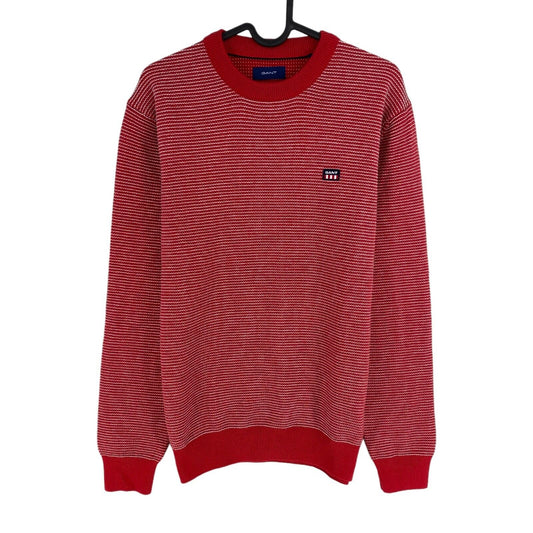 GANT Red Light Texture Crew Neck Sweater Pullover Size S