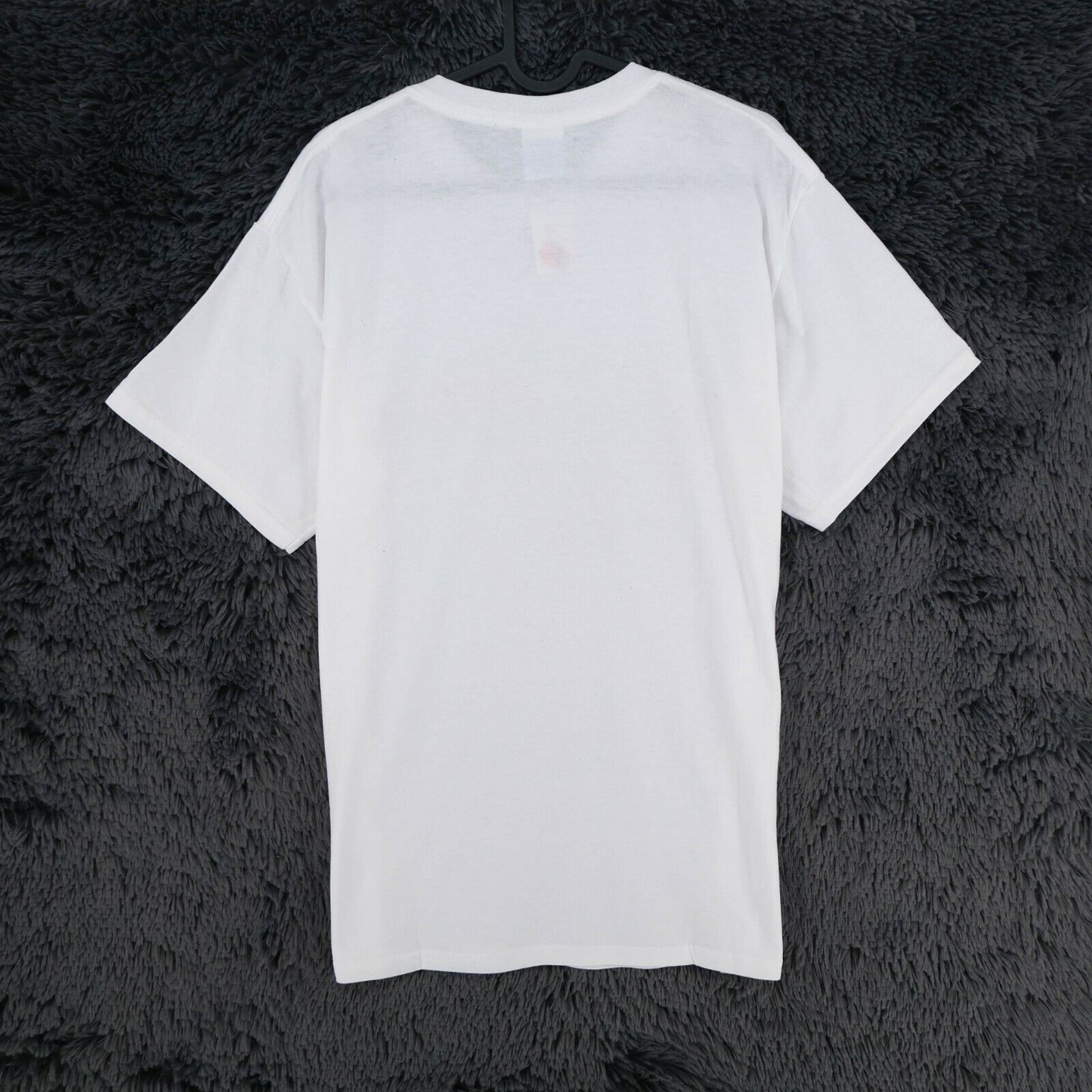 GILDAN White Crew Neck Graphic Print T Shirt Size L