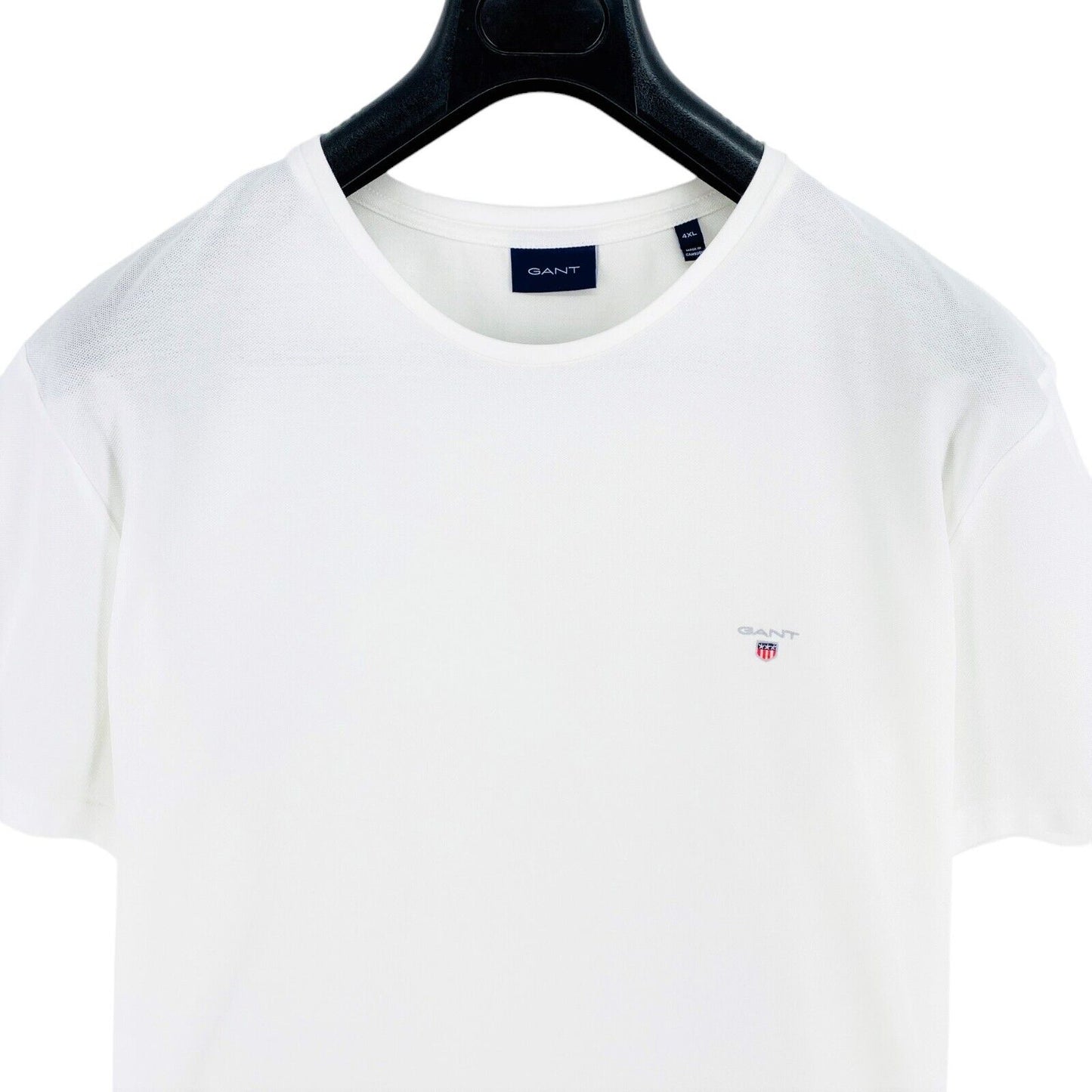 GANT White Original Pique Crew Neck T Shirt Size 4XL