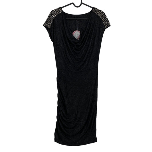 RPR €131 Traffic People Black Cowl Neck Shift Dress Size M L