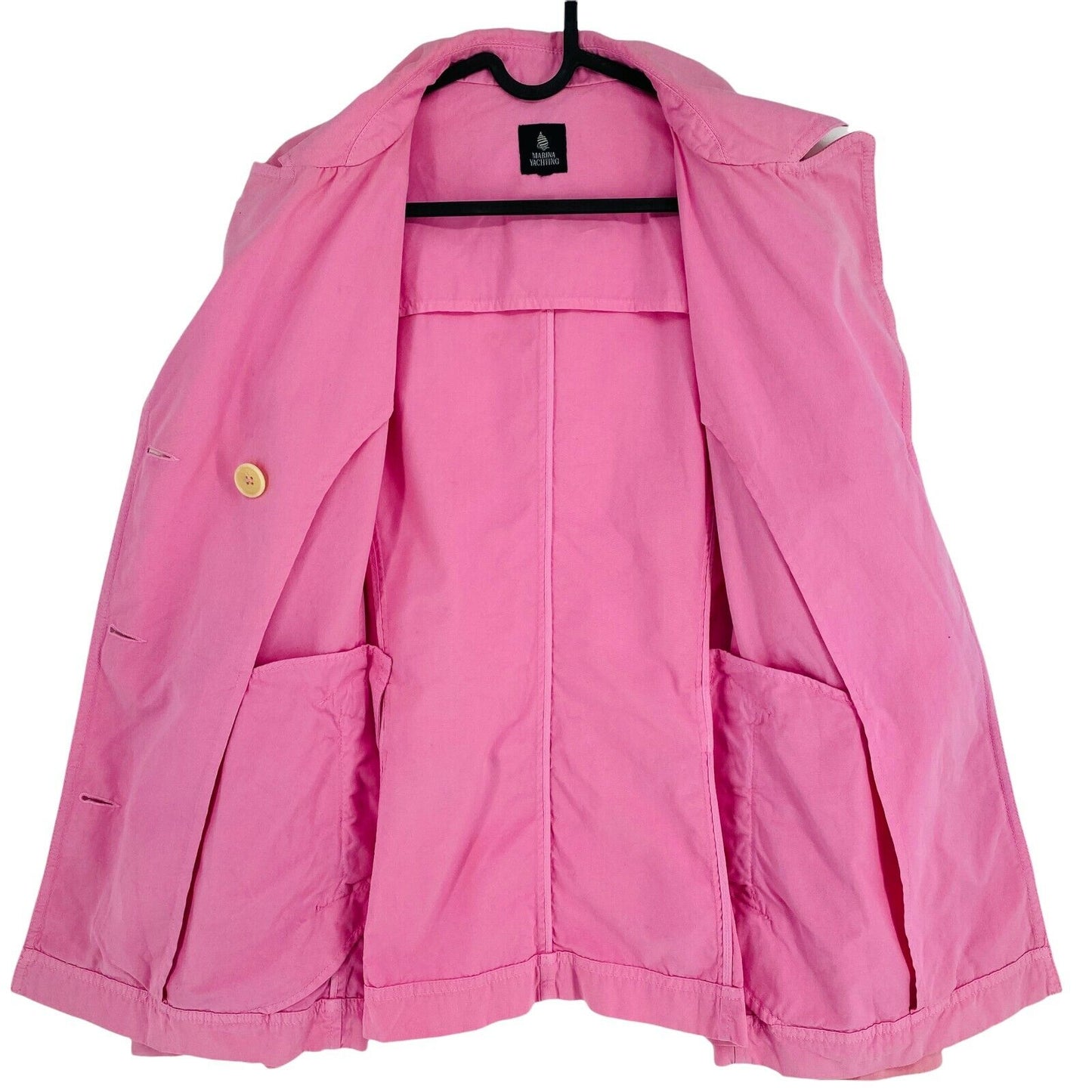 MARINA YACHTING Pink 100% Cotton Pea Coat Jacket Size M