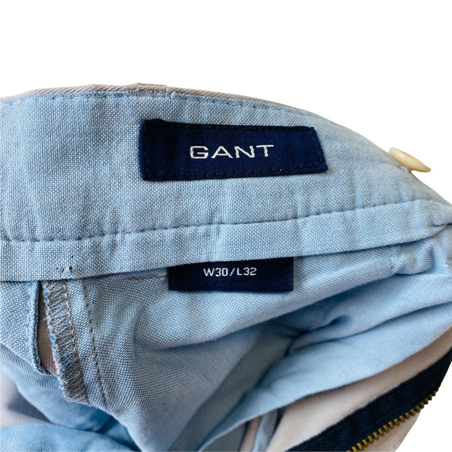 GANT NEW HAVEN Gris Taille Normale Pantalon Chino Coupe Régulière Taille W30 L32