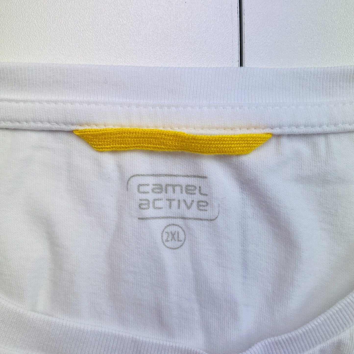 CAMEL ACTIVE Men White Crew Neck Short Sleeves T Shirt Size 2XL