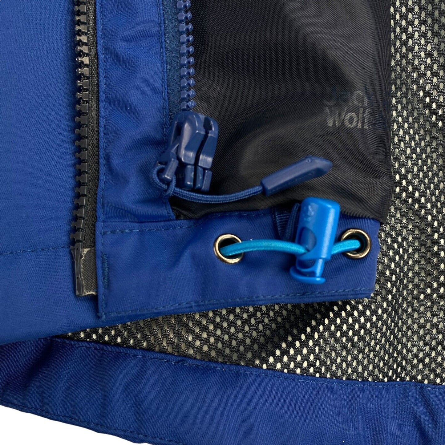 Jack Wolfskin Bleu Capuche Parka Veste Manteau Taille S