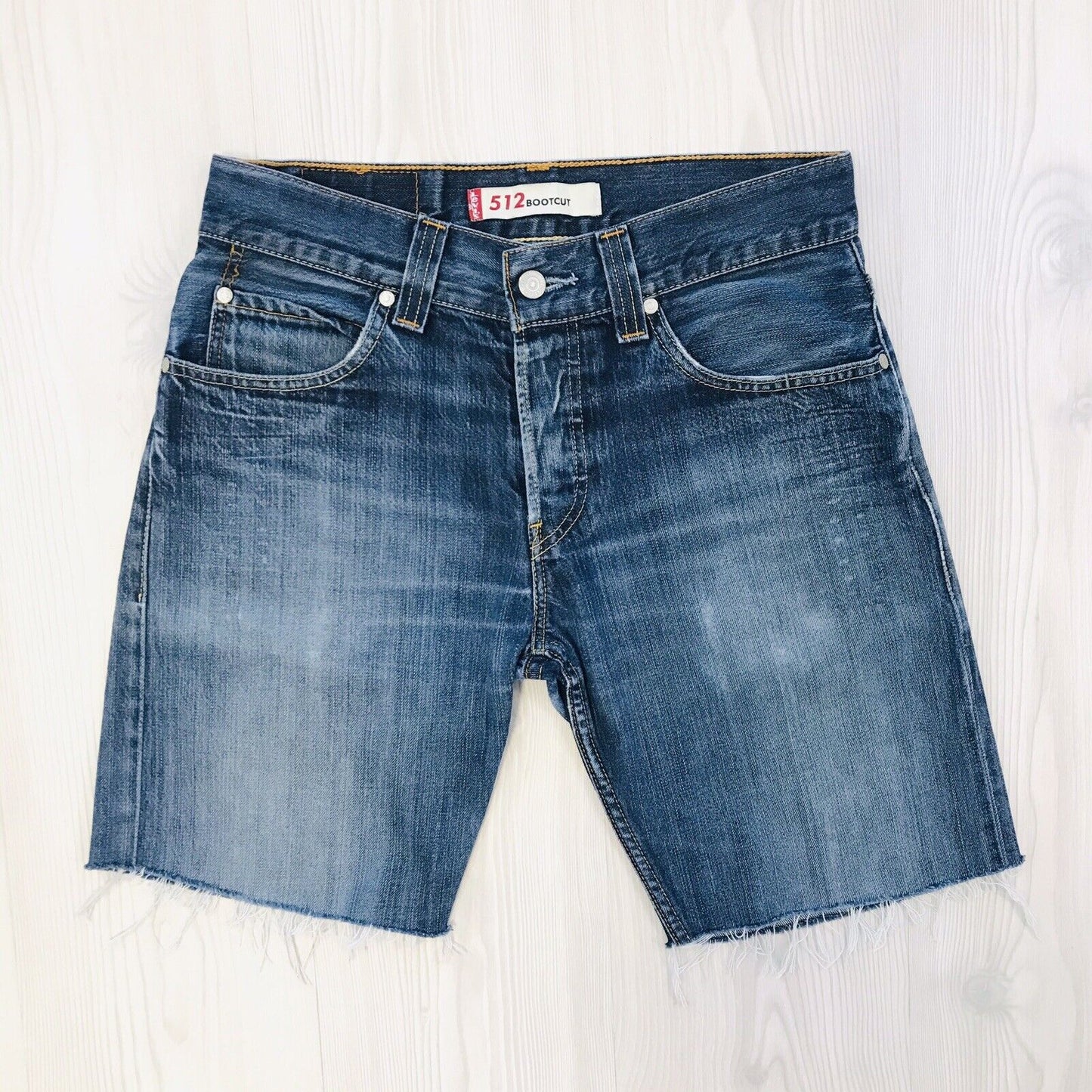 Levi's 512 Custom Made Dark Blue Regular Fit Cut-Off Shorts W30