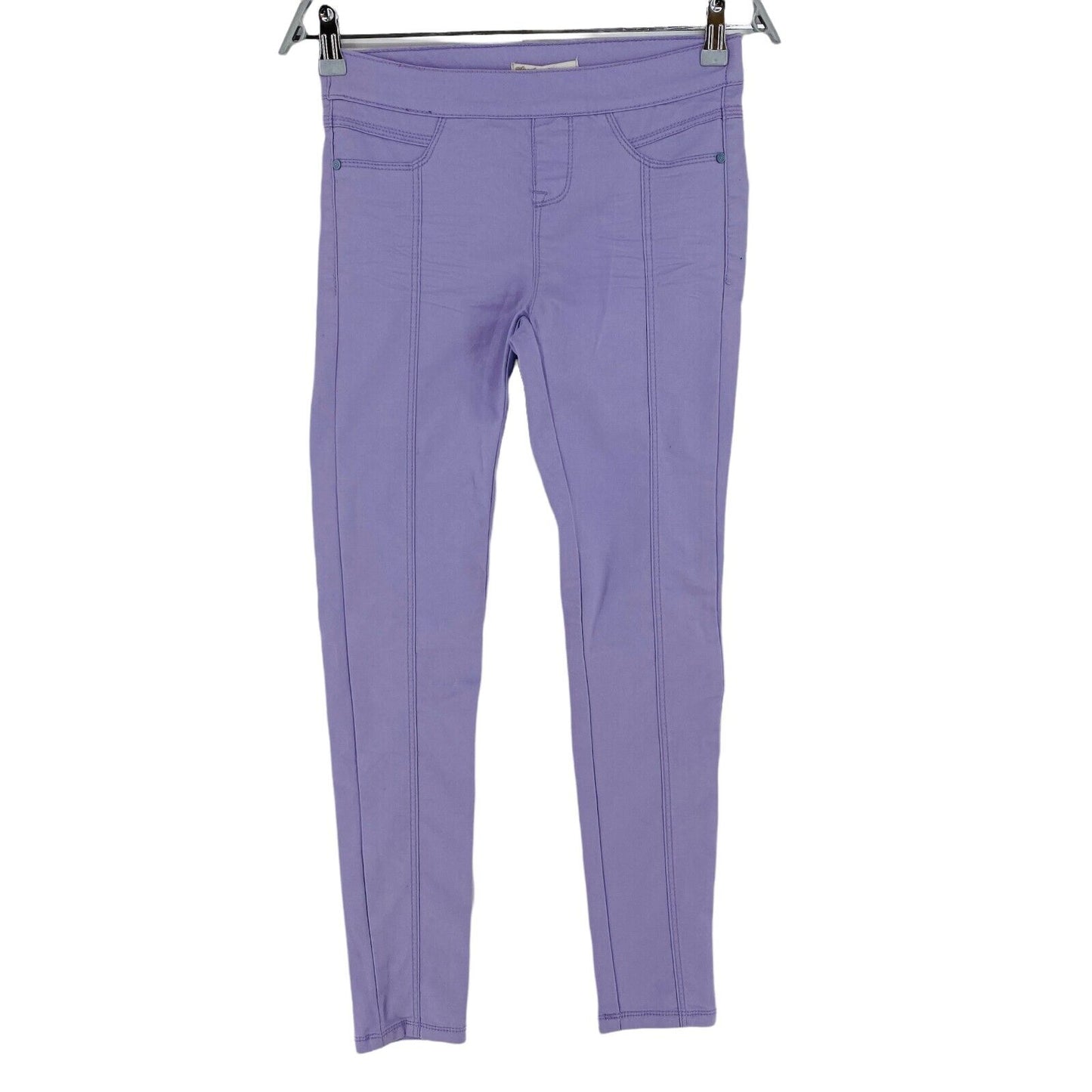 Stradivarius Purple Cotton Blend Legging Pants Trousers Size 34 W26 42 W32