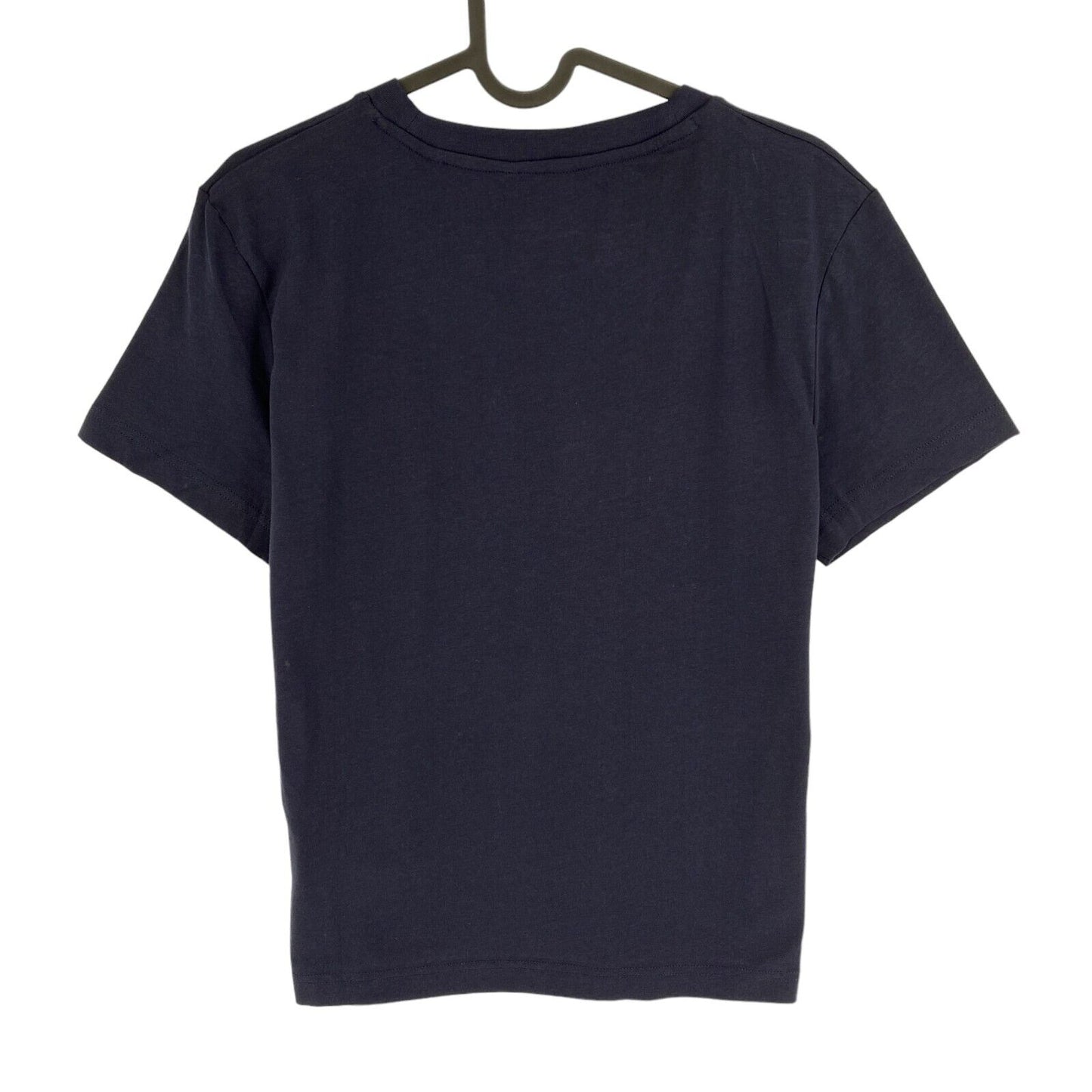 GANT Women Navy Blue Tonal Archive Shield Crew Neck Short Sleeves T Shirt Size L