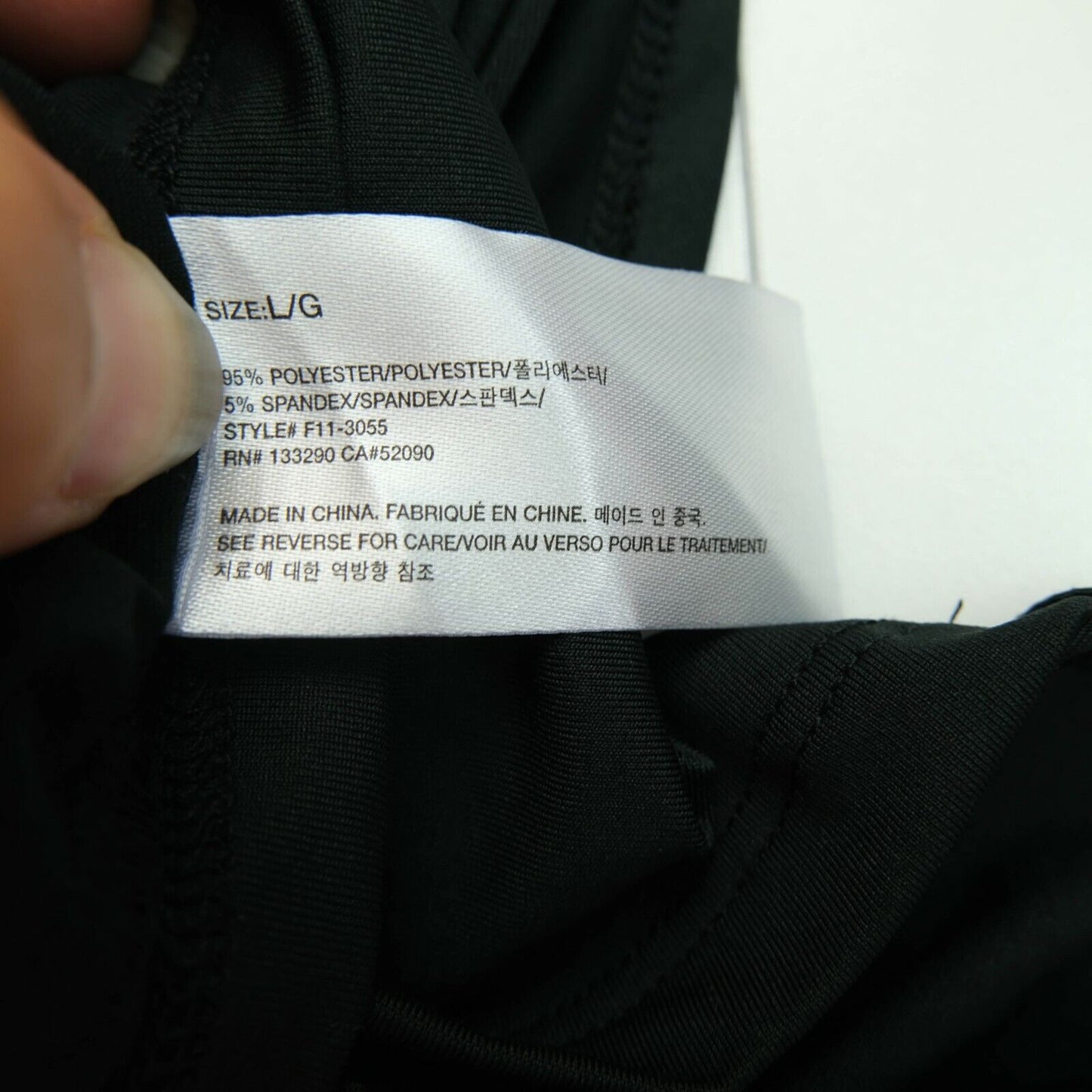 UVP 111 € DEREON Schwarzes Kleid mit V-Ausschnitt und langen Ärmeln, Größe L