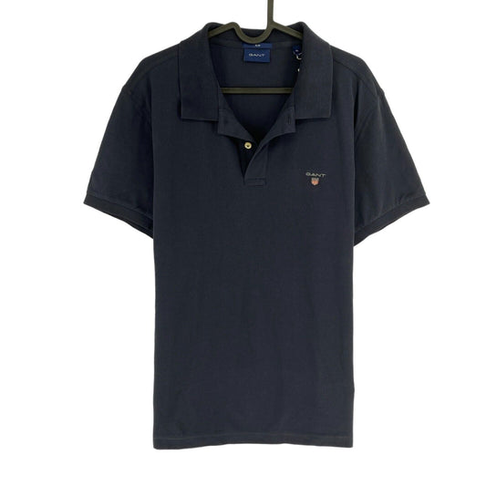 GANT Men Navy Blue Original Slim Fit Pique Short Sleeve Polo Shirt Size XL