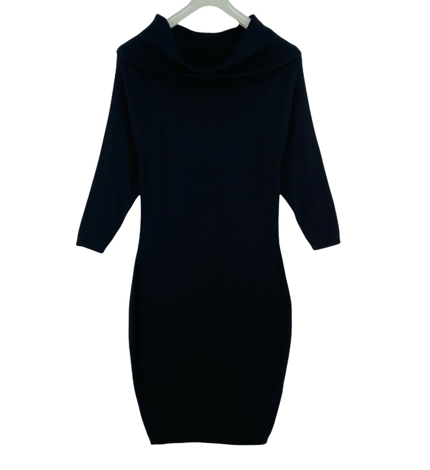 Studio Black Round Neck Dress Size EU 48 UK 20 US 18