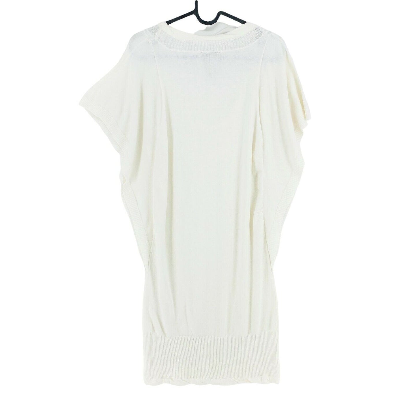 JLO By Jennifer Lopez White Round Neck Short Sleeves Jumper Dress Size M