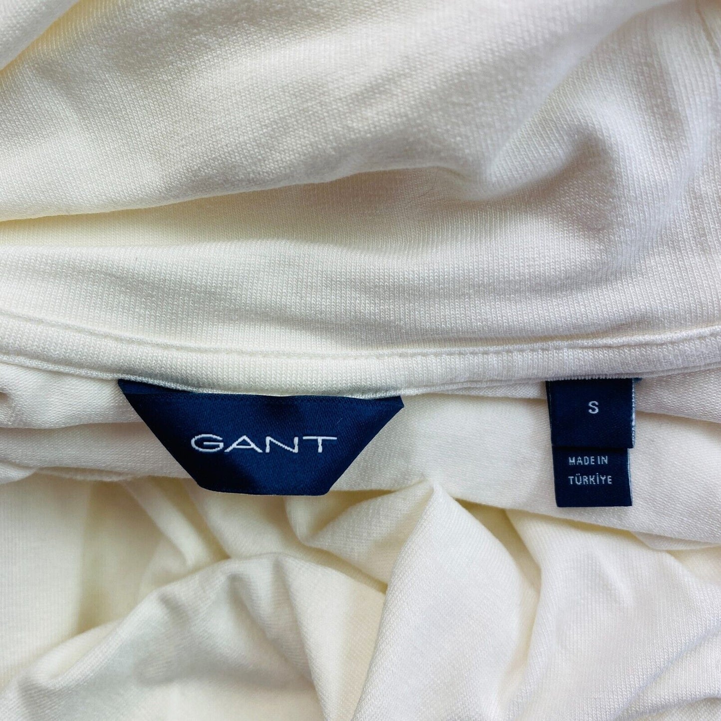 GANT White Jersey Turtle Neck Long Sleeves T Shirt Size S