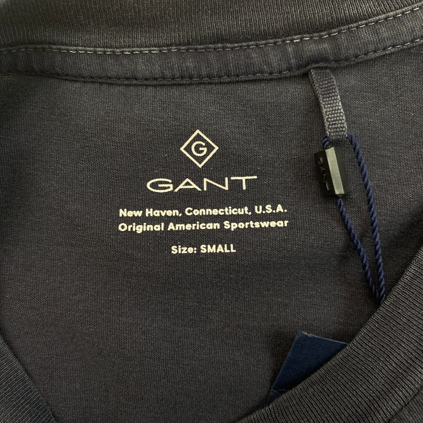 GANT T-Shirt mit Rundhalsausschnitt, dunkelblau, sonnenverblasst, Größe S