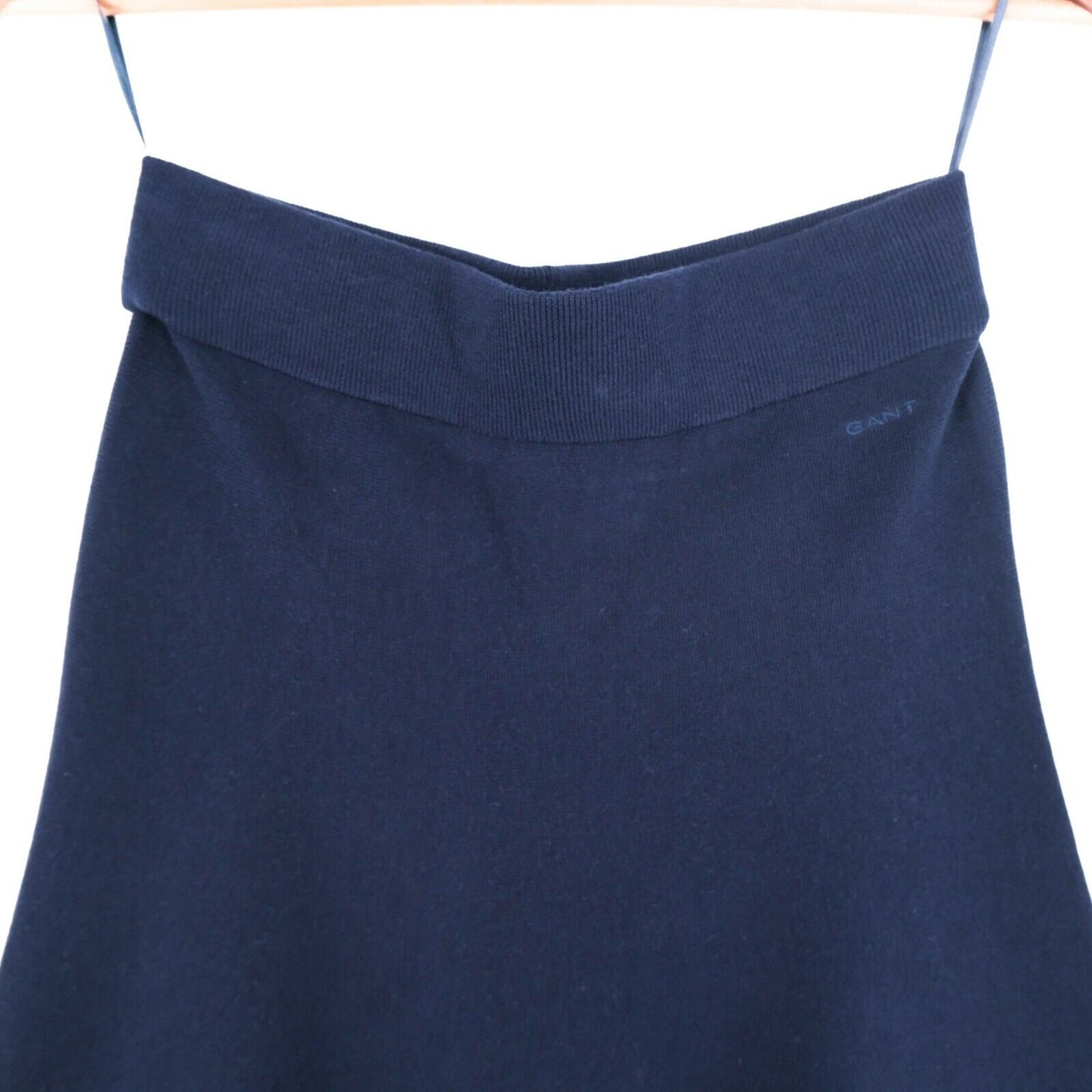 GANT Navy Blue Cotton Blend Knitted Skirt Size M - L