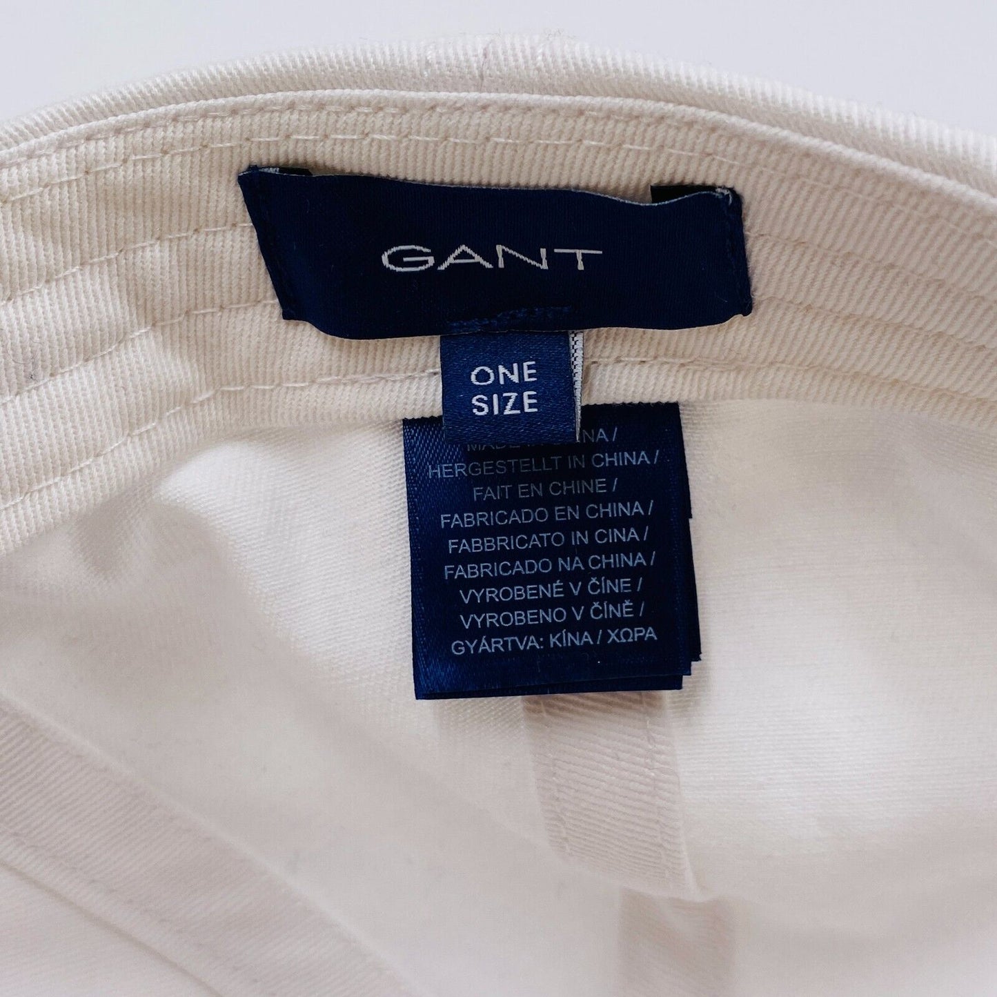 GANT White Women Logo Cotton Twill Baseball Cap Hat One Size