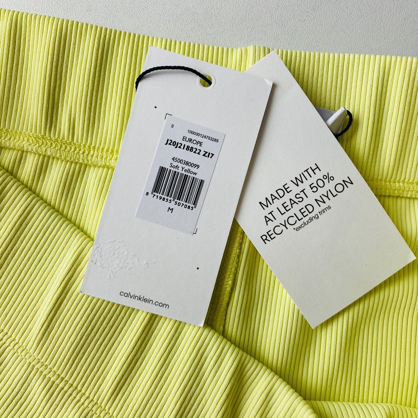 CALVIN KLEIN Yellow Straight Fit Cord Skirt Size M