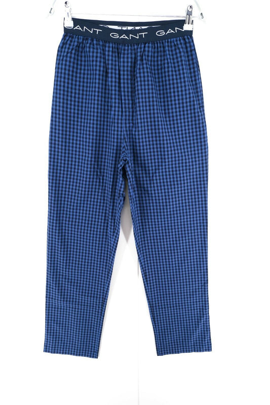 GANT Navy Blue Pajama Gingham Pants Trousers Size S