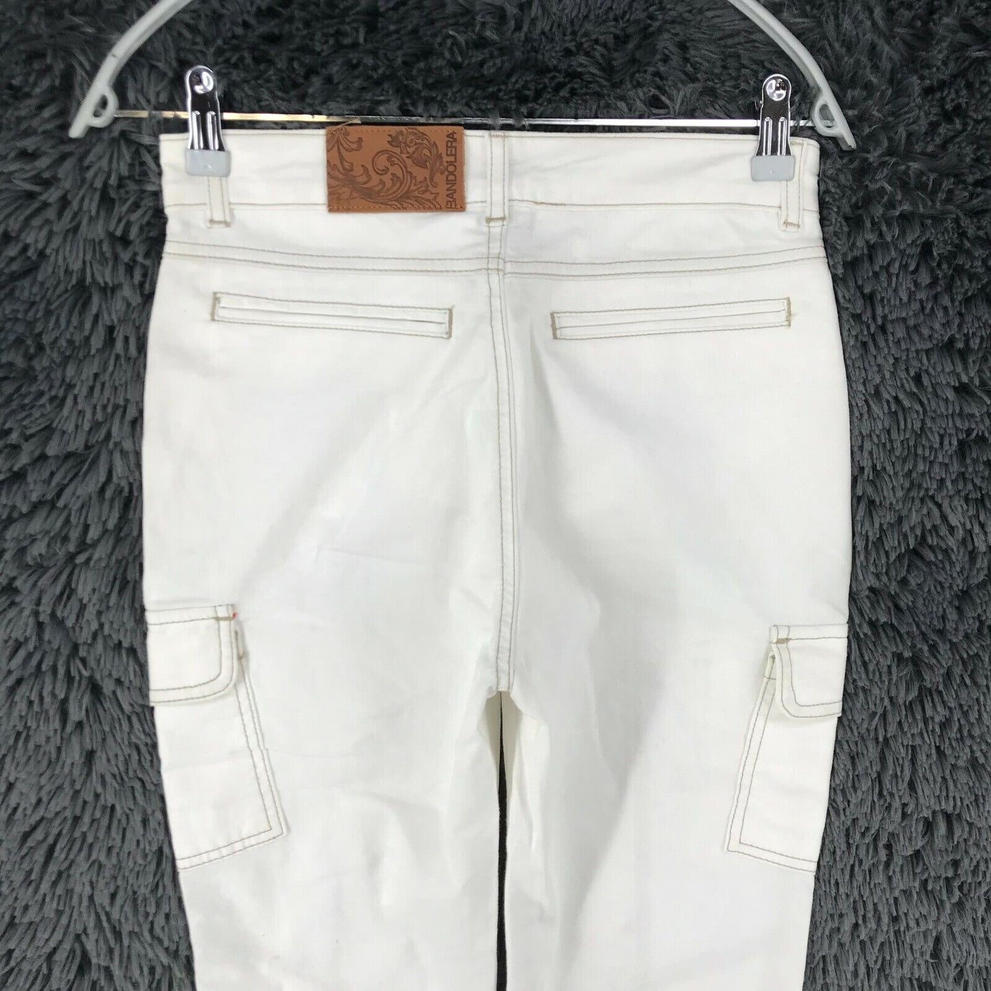 BANDOLERA Women Cream White Skinny Fit Jeans Size EU 34 UK 8 W27