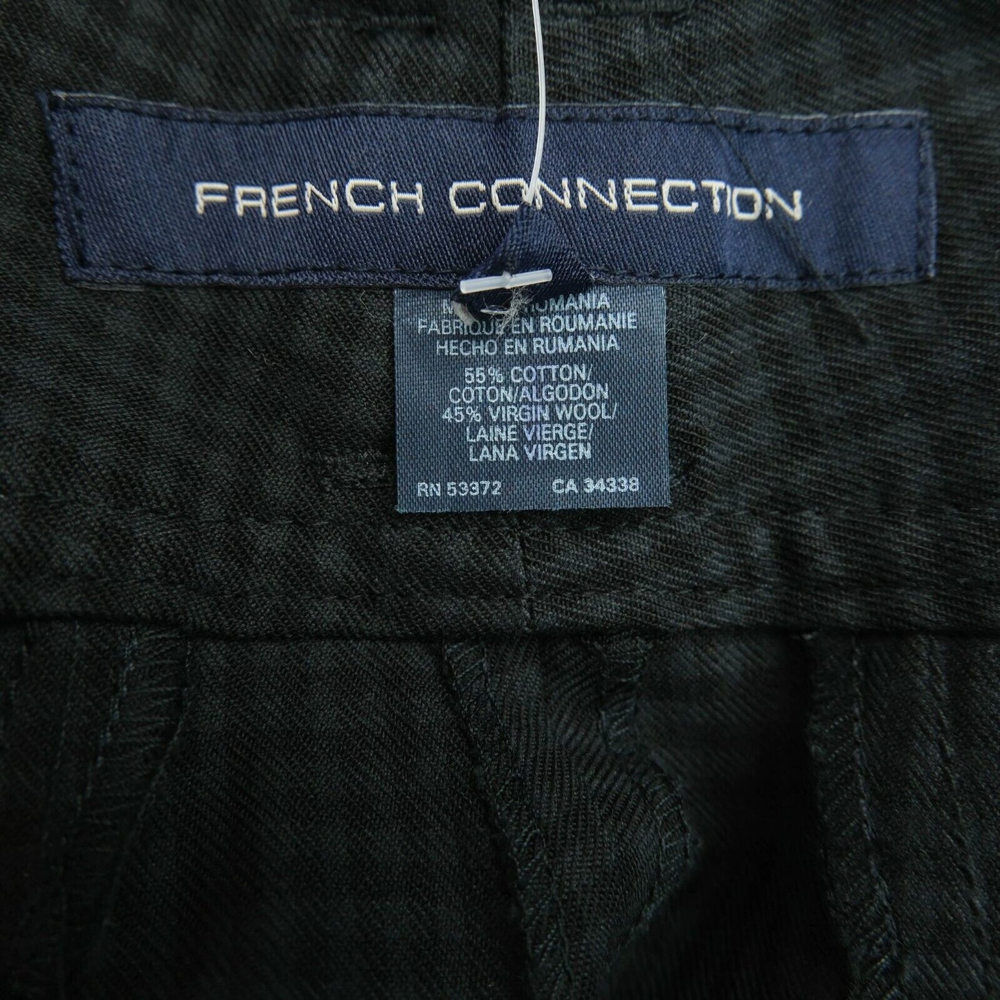 FRENCH CONNECTION Pantalon Capri à Carreaux Noir Taille 8 - XS