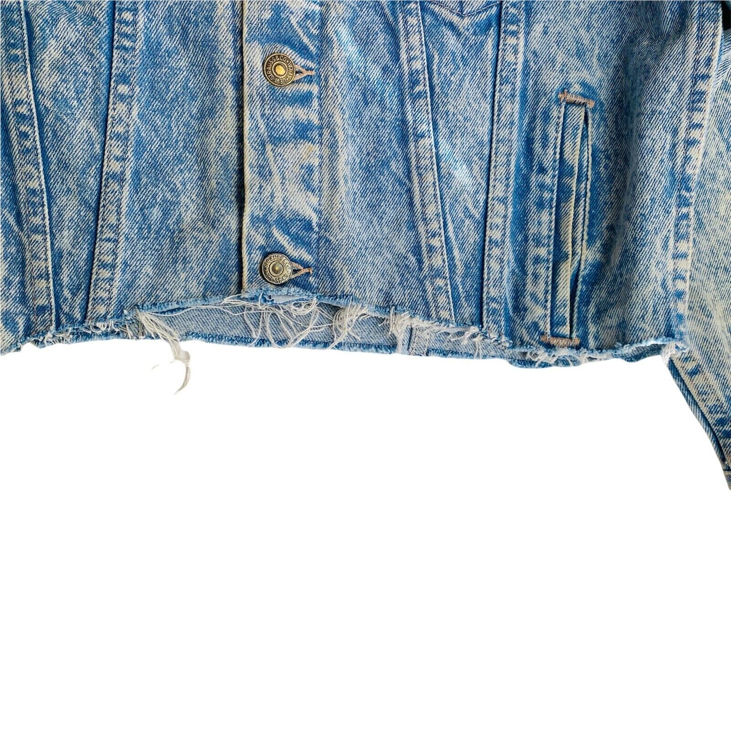 Levi's Light Blue Vintage Denim Jeans Distressed Jacket Size L