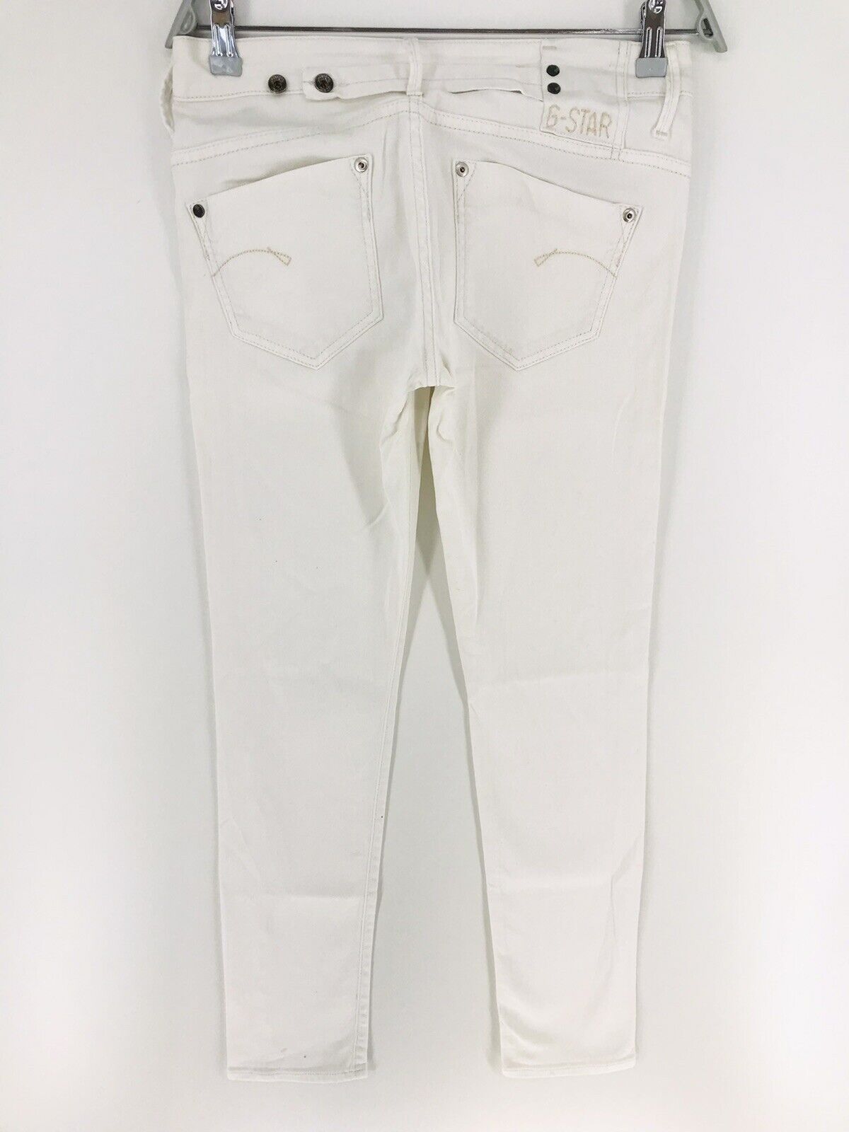 G-STAR RAW MIDGE Women White Stretch Skinny Fit Jeans W28 L32