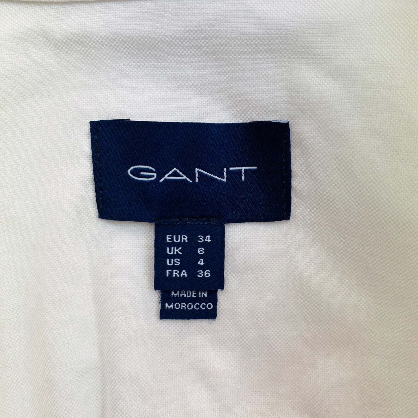 GANT White Oxford Stretch Shirt Size EU 34 UK 6 US 4