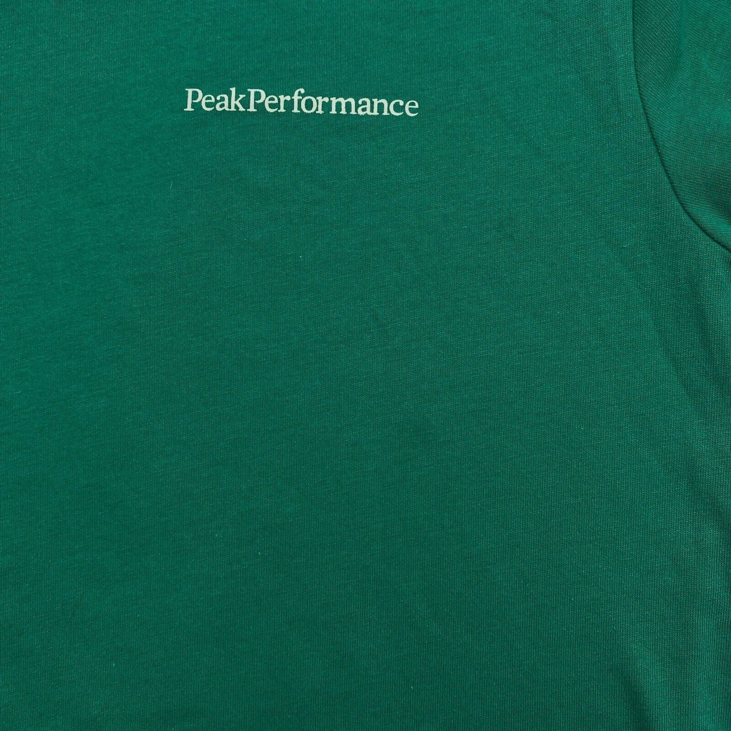 Peak Performance Women Green Explore Logo SS Crew Neck T Shirt Size S