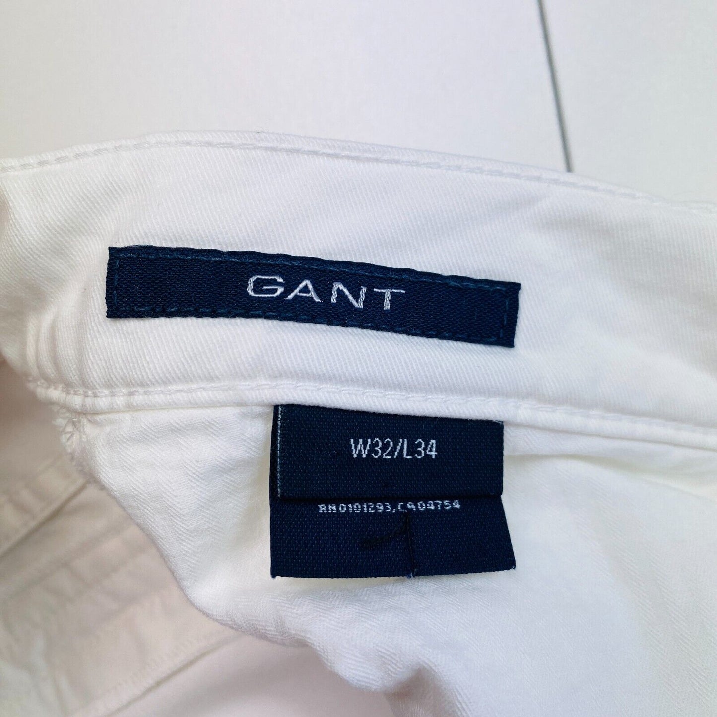 GANT Women White High Waist Flared Pants Trousers Size W32 L34