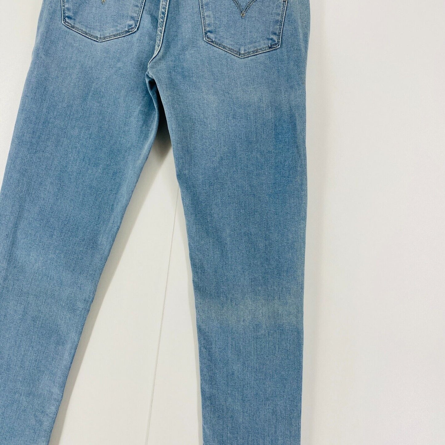 Levi's 710 Women Teens Blue Stretch Mid Rise Super Skinny Fit Jeans W25 L32