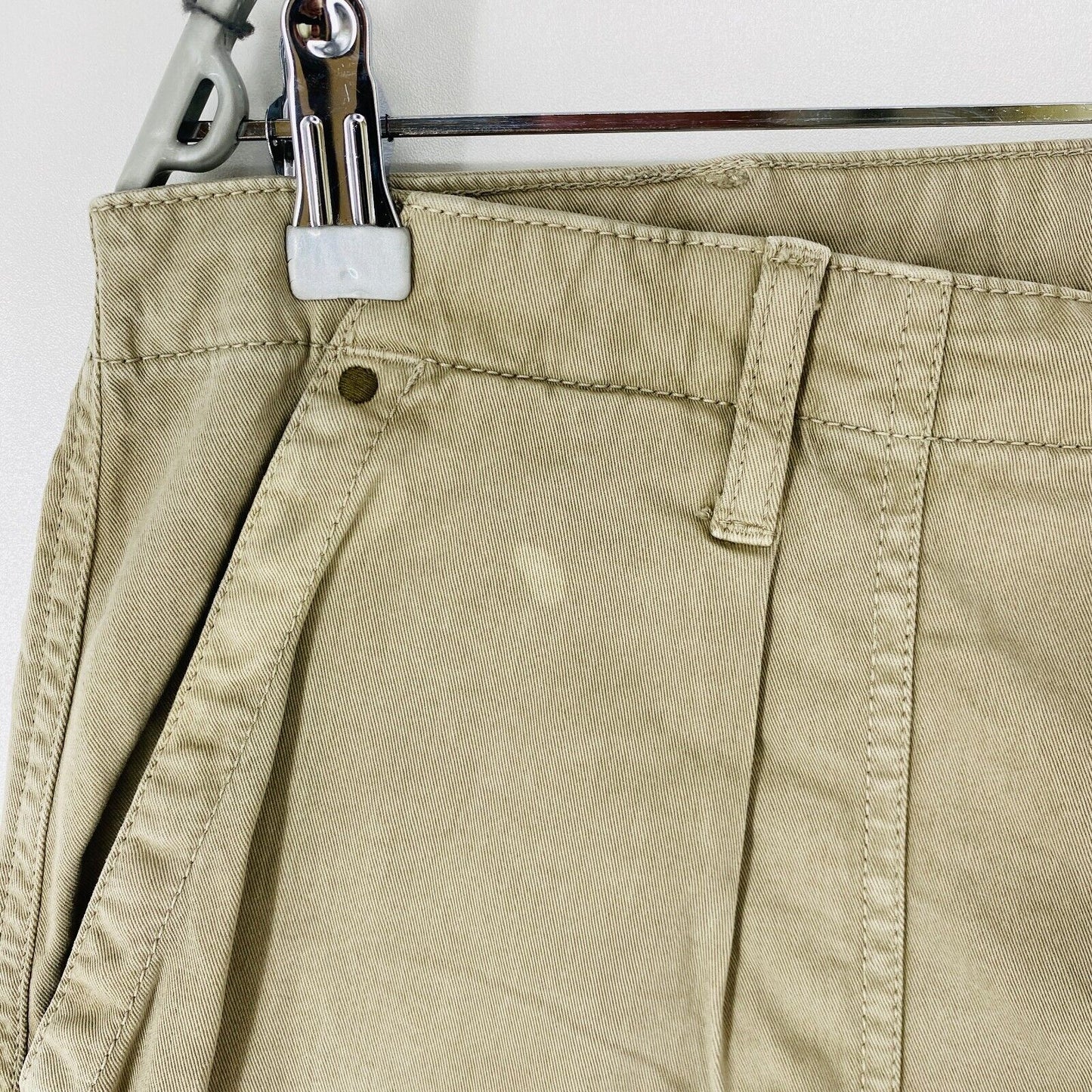 Camel Active Women Beige Relaxed Straight Fit Cargo Trousers W32 L32