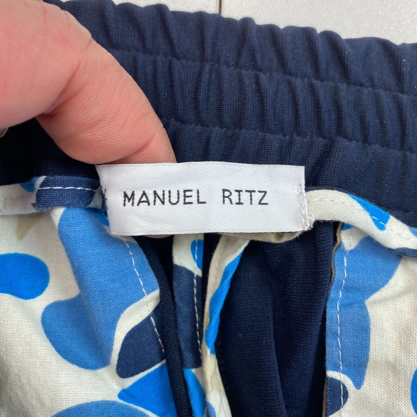 MANUEL RITZ Blue Jersey Jogging Pants Trousers Size EU 46 UK/US 36