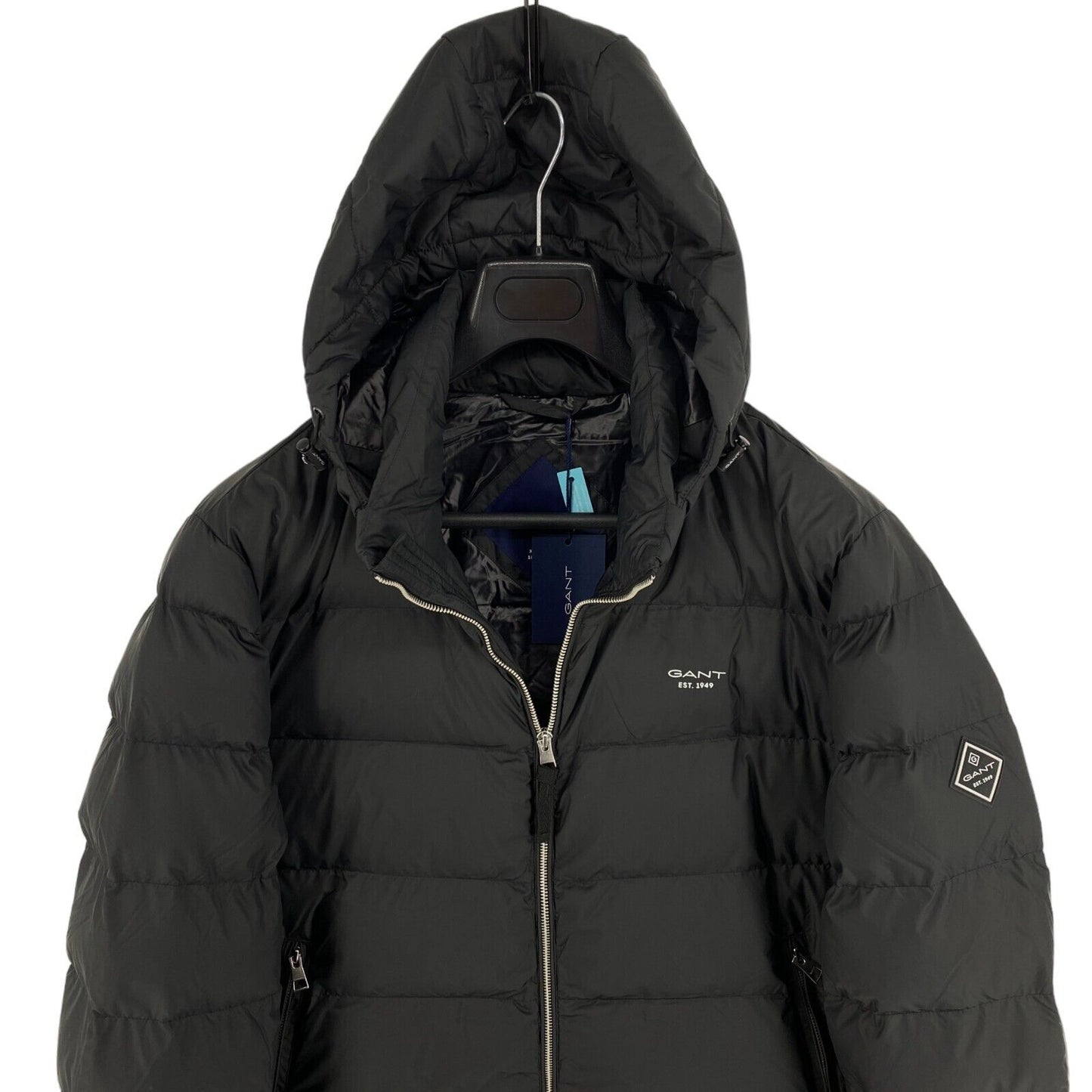 GANT Black Active Cloud Hooded Jacket Coat Size S