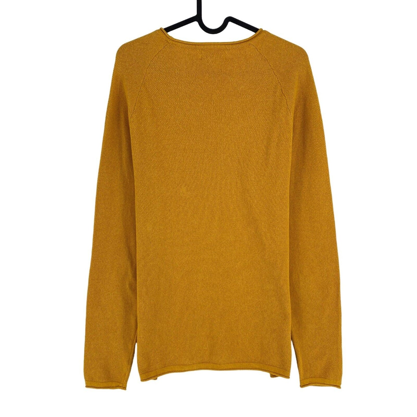 JACK&JONES Yellow Knit Crew Neck Sweater Pullover Size M