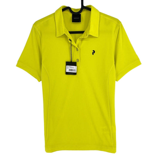 Peak Performance Women Yellow Alta SS Polo Shirt Size M