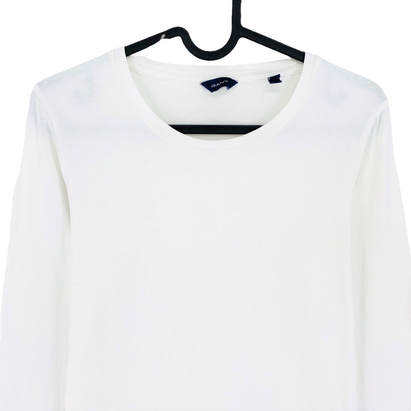 GANT White Crew Neck Long Sleeves T Shirt Size S