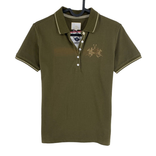 LA MARTINA Green Pique Stretch Polo Shirt Size  2 / S