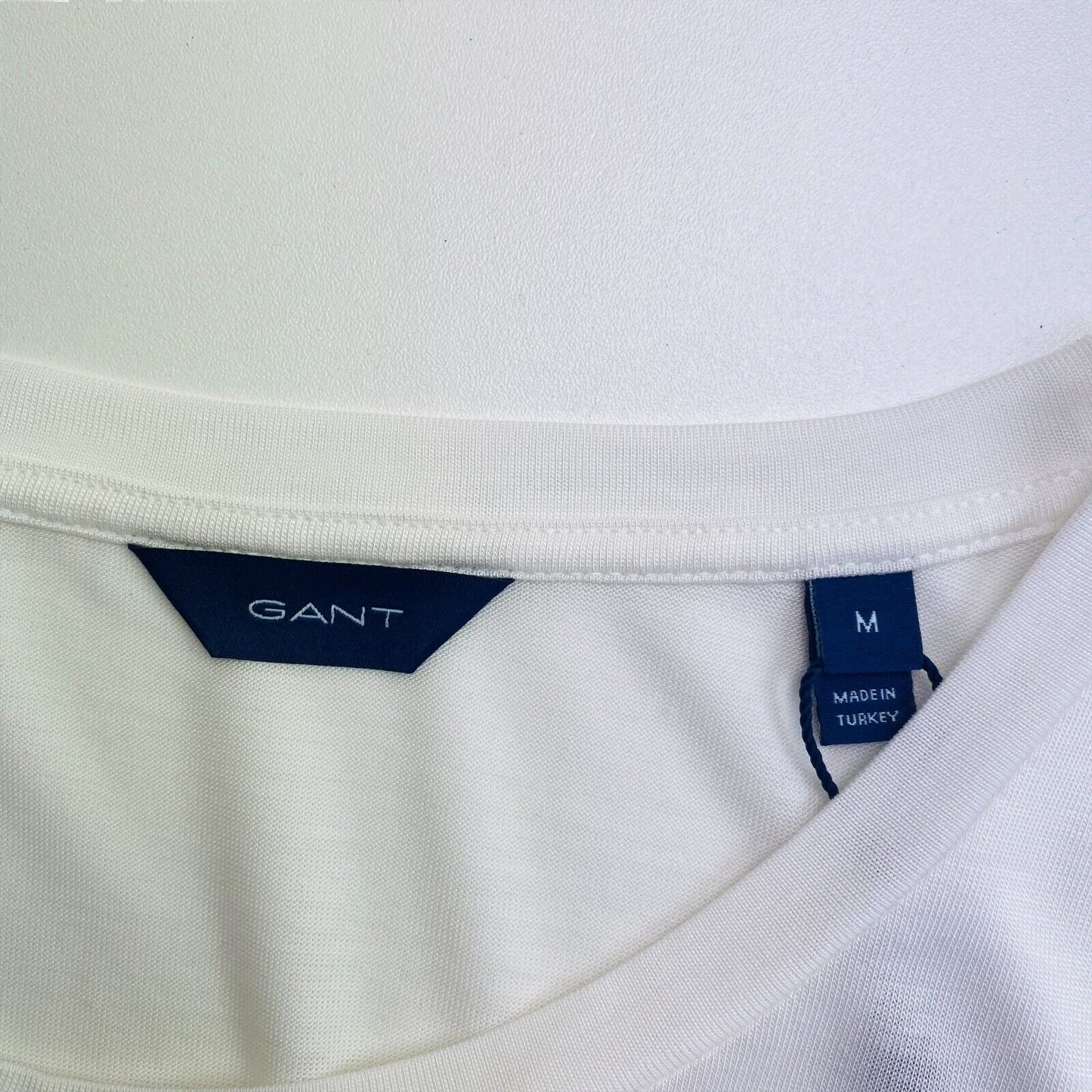 GANT White Lightweight Crew Neck T Shirt Size M