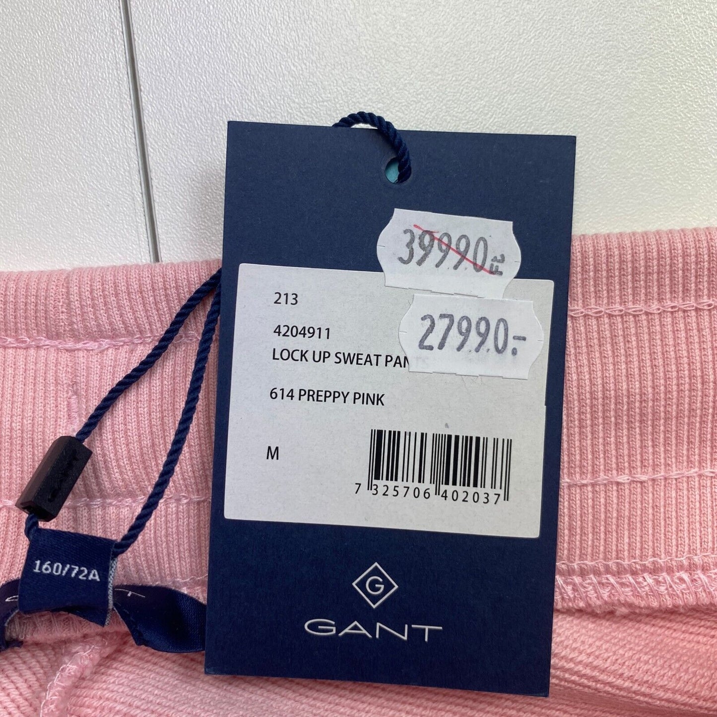 GANT Pink Logo Sweat Pants Trousers Size M