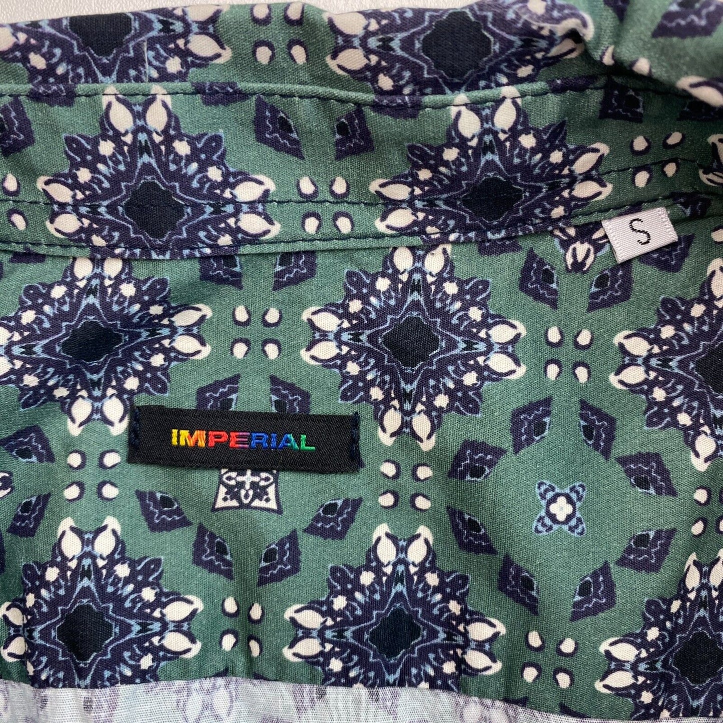 IMPERIAL Green Printed Long Sleeves Shirt Size S