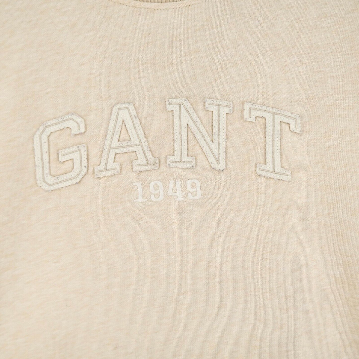 GANT Beige Crew Neck Cotton Blend Oversized Sweatshirt Jumper Sweater Size M