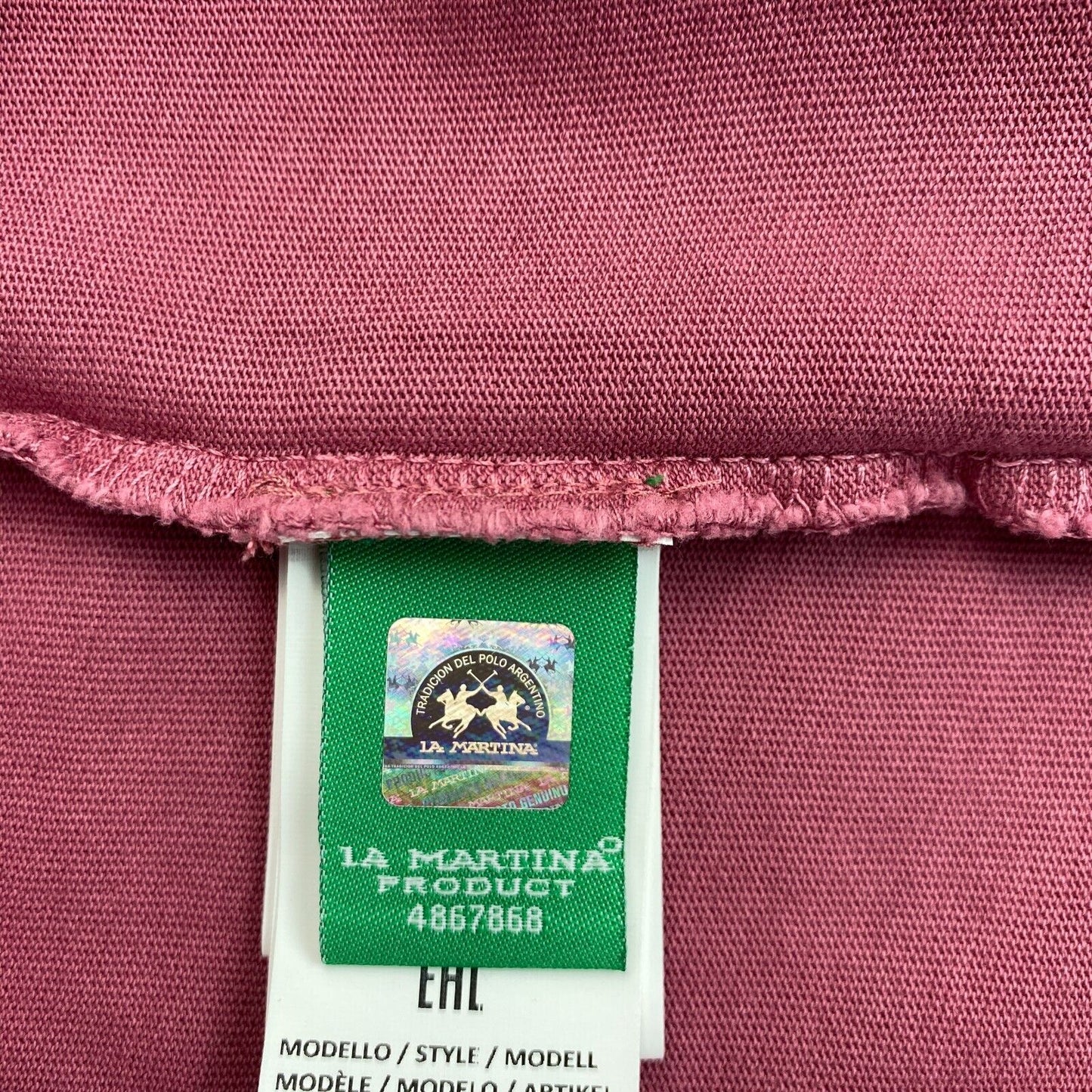 LA MARTINA Dark Pink Cotton Jersey Short Sleeves Crew Neck T Shirt Size XL