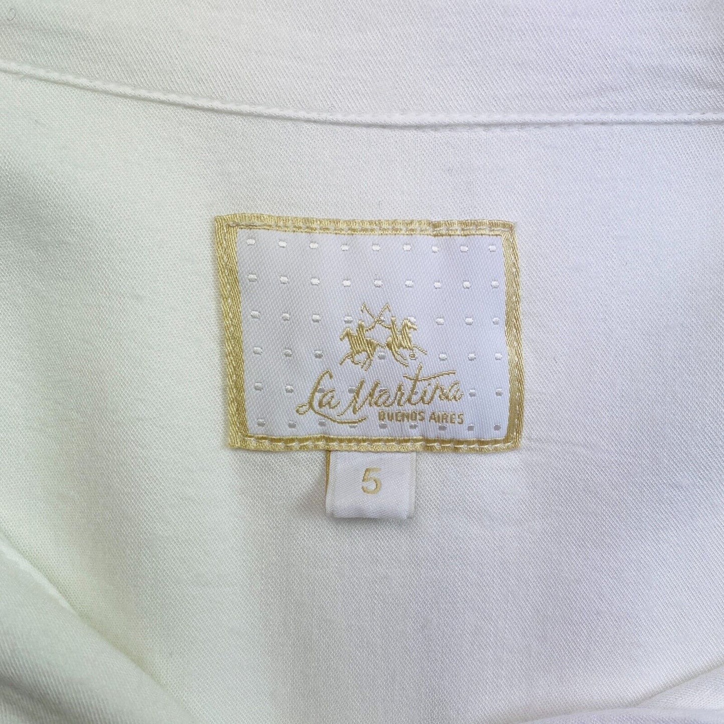 LA MARTINA White Bow Shirt Size 5 / XL