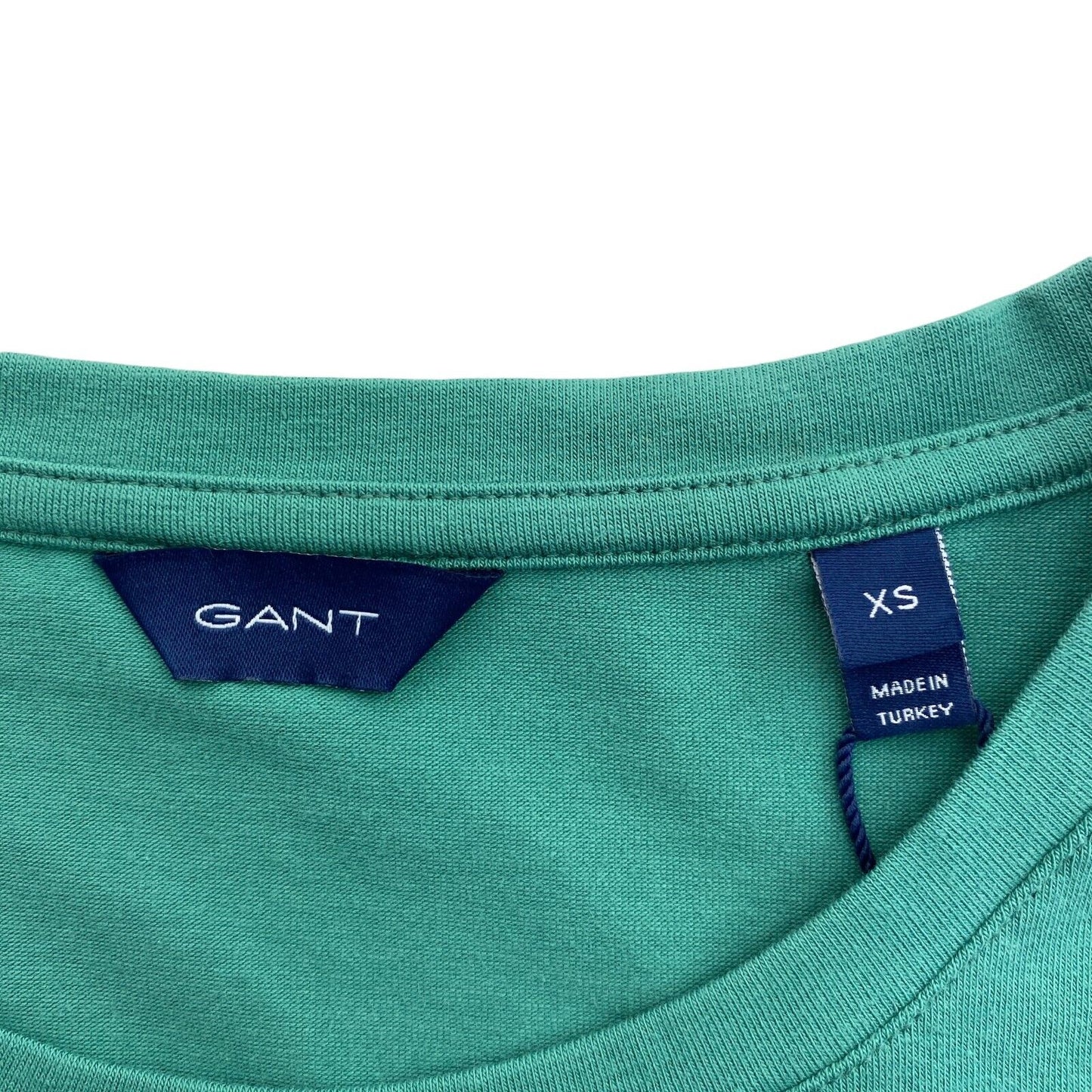 GANT Dark Green Cott/Ela Crew Neck T Shirt Size XS