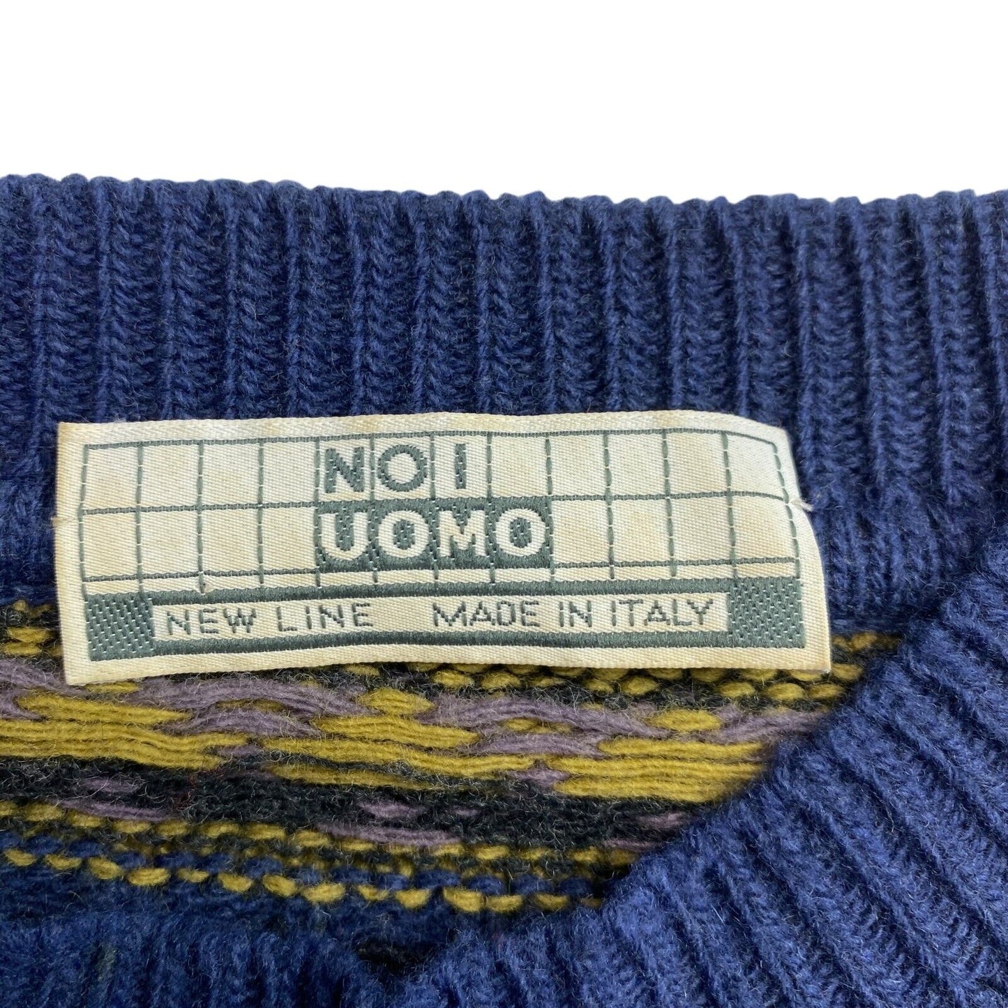 Cosby Vintage Retro 90s NOI UOMO Blue Sweater Pullover Size M