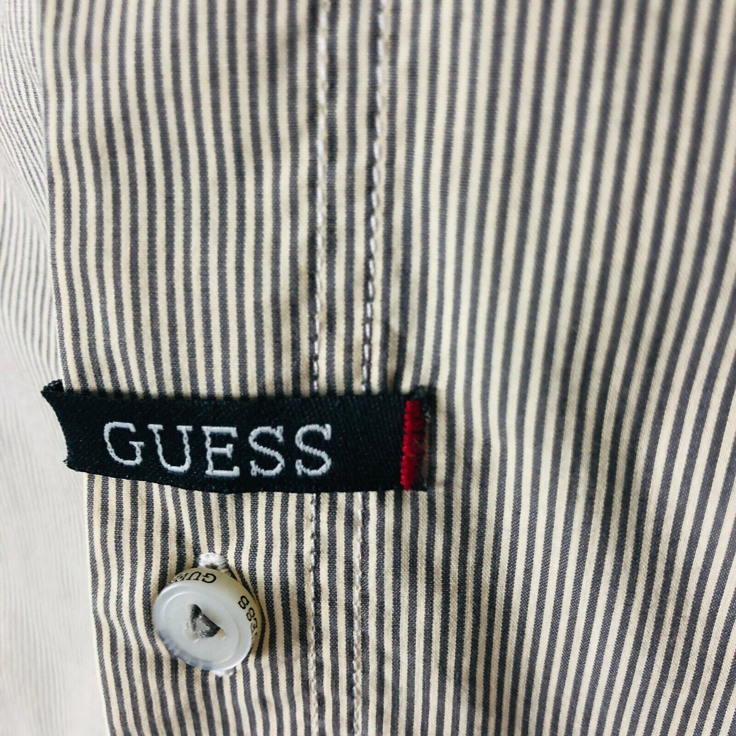 GUESS Blue Slim Fit Stretch Shirt Size L