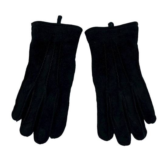 GANT Black 100% Suede Leather and Cashmere Wool Lining Women's Gloves Size S