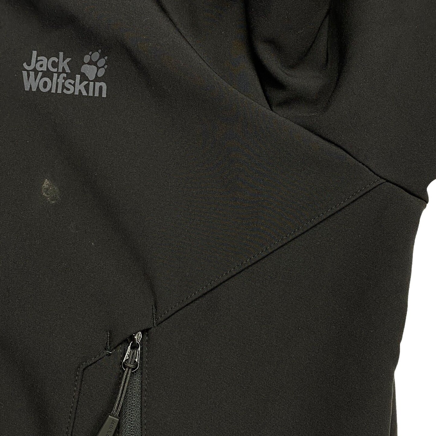 Jack Wolfskin Softshell Veste Noire Manteau Taille S