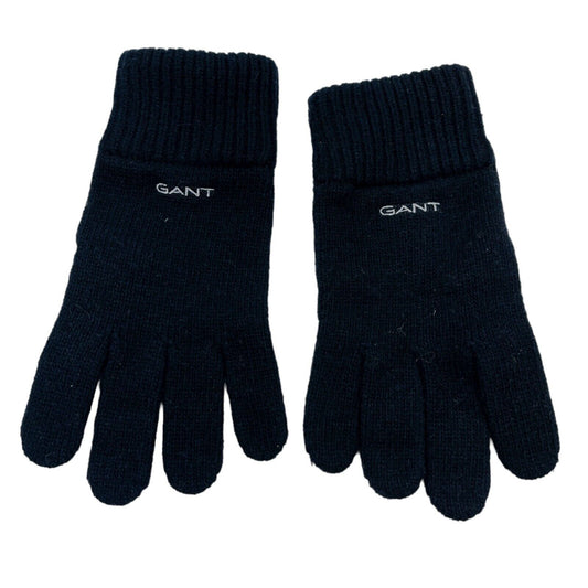 GANT Gants chauds en tricot pour femme en laine mélangée noire Taille unique